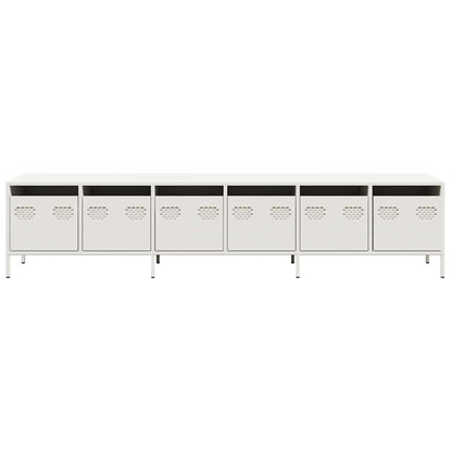 TV Cabinet White 202x39x43,5 cm Cold-rolled Steel