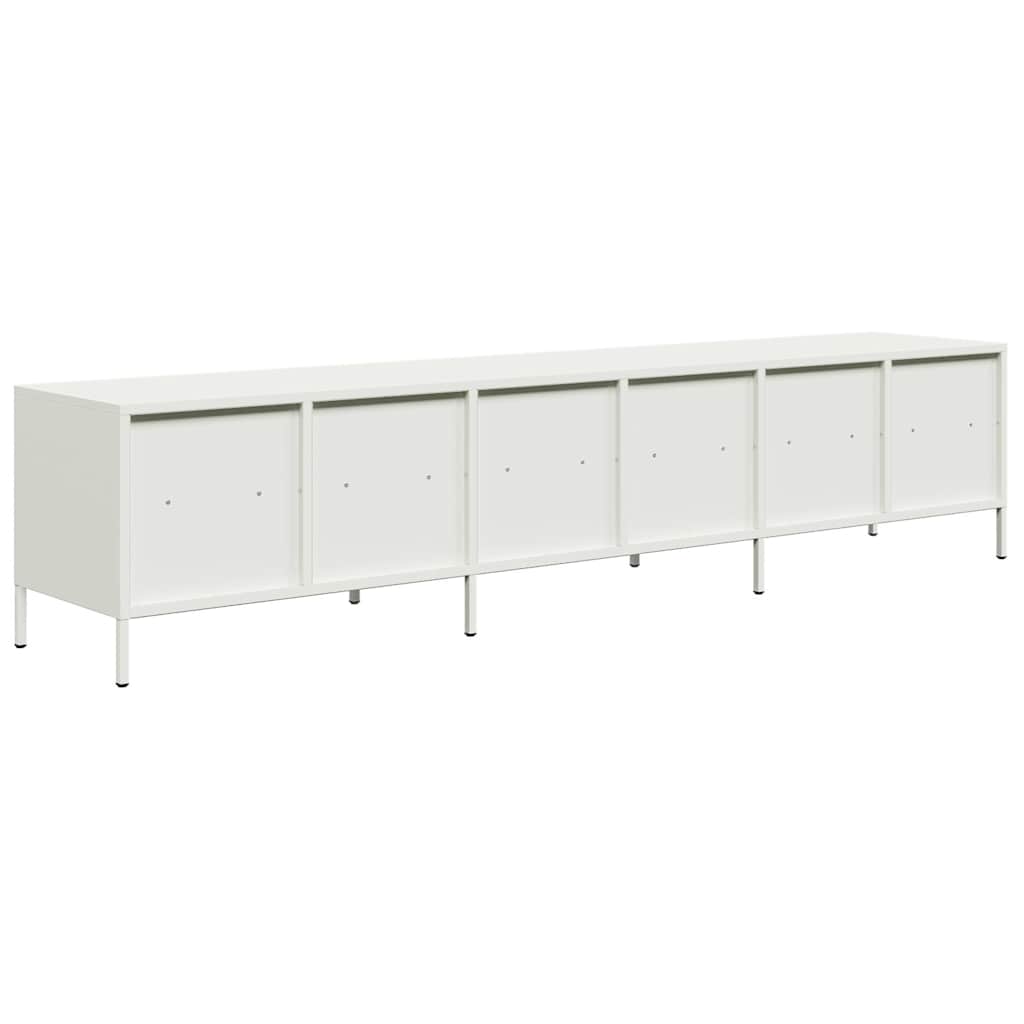 TV Cabinet White 202x39x43,5 cm Cold-rolled Steel