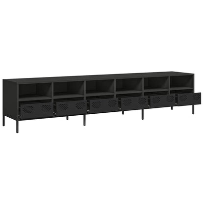 TV Cabinet Black 202x39x43,5 cm Cold-rolled Steel