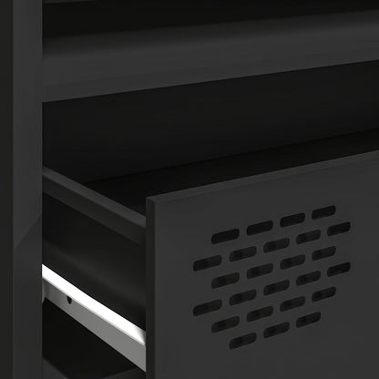 TV Cabinet Black 202x39x43,5 cm Cold-rolled Steel