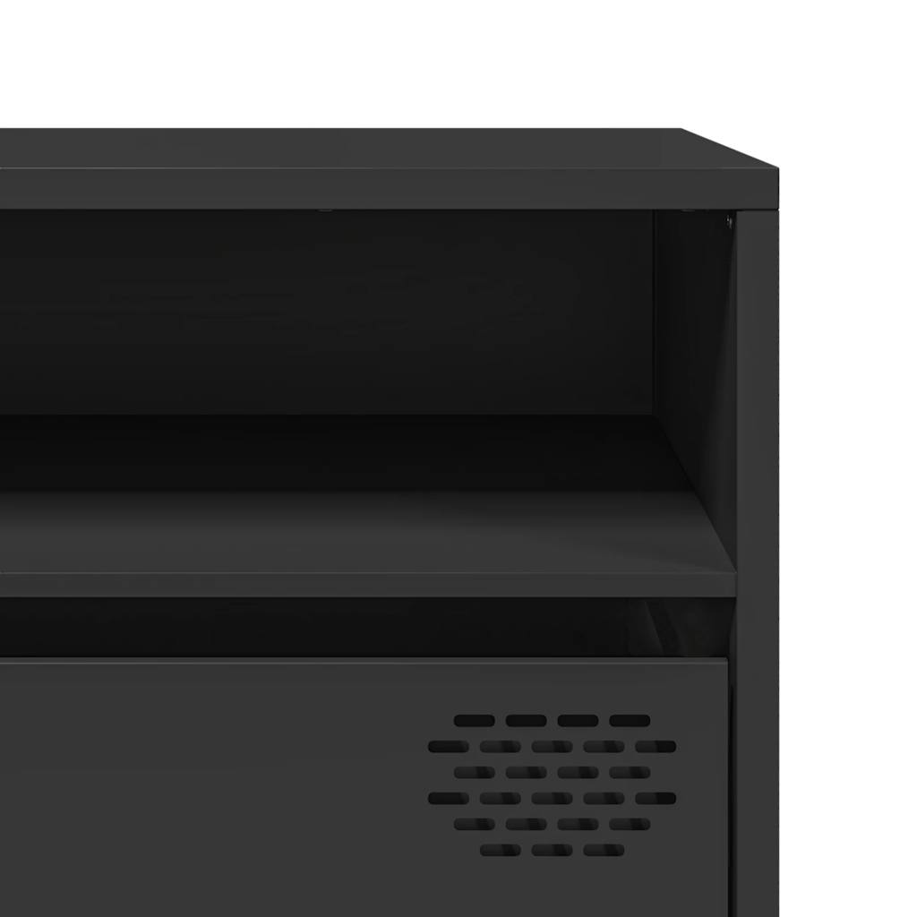 TV Cabinet Black 202x39x43,5 cm Cold-rolled Steel