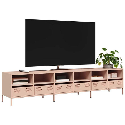 TV Cabinet Pink 202x39x43,5 cm Cold-rolled Steel
