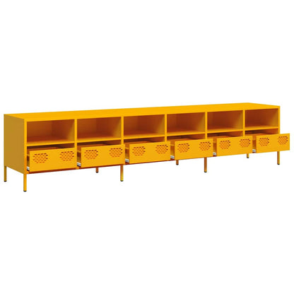 TV Cabinet Mustard Yellow 202x39x43,5 cm Cold-rolled Steel