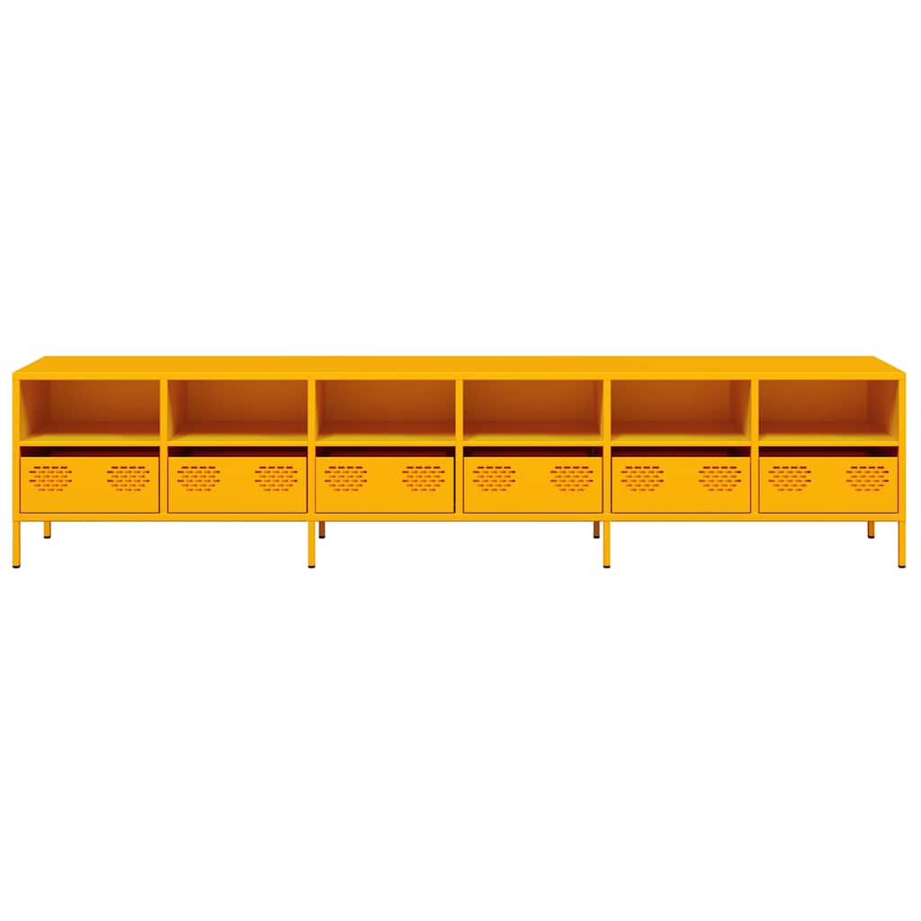 TV Cabinet Mustard Yellow 202x39x43,5 cm Cold-rolled Steel