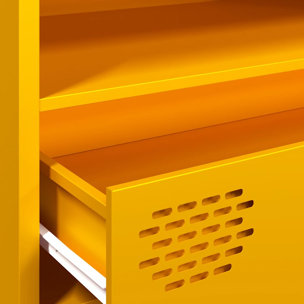 TV Cabinet Mustard Yellow 202x39x43,5 cm Cold-rolled Steel