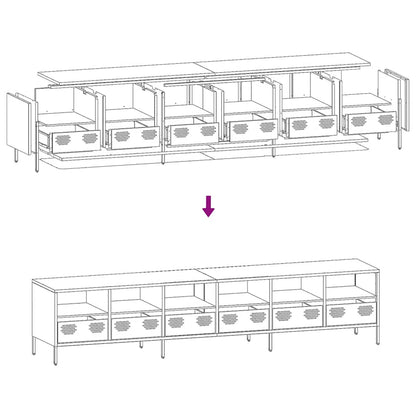 TV Cabinet Mustard Yellow 202x39x43,5 cm Cold-rolled Steel