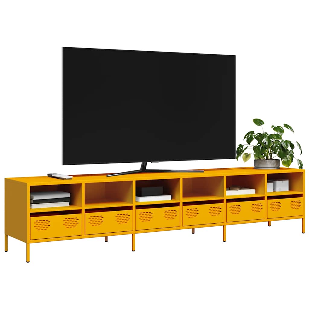 TV Cabinet Mustard Yellow 202x39x43,5 cm Cold-rolled Steel