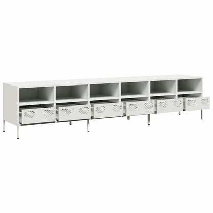 TV Cabinet White 202x39x43,5 cm Cold-rolled Steel