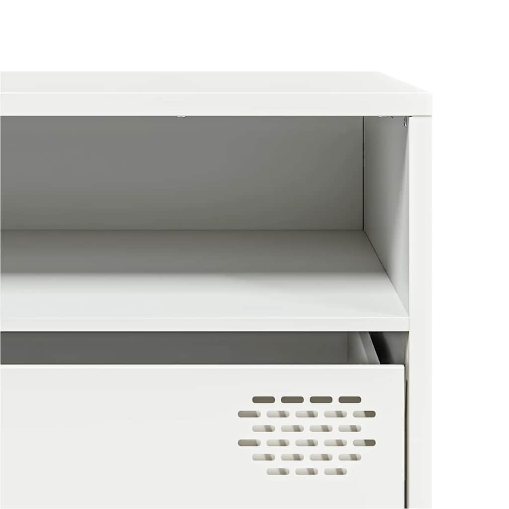 TV Cabinet White 202x39x43,5 cm Cold-rolled Steel