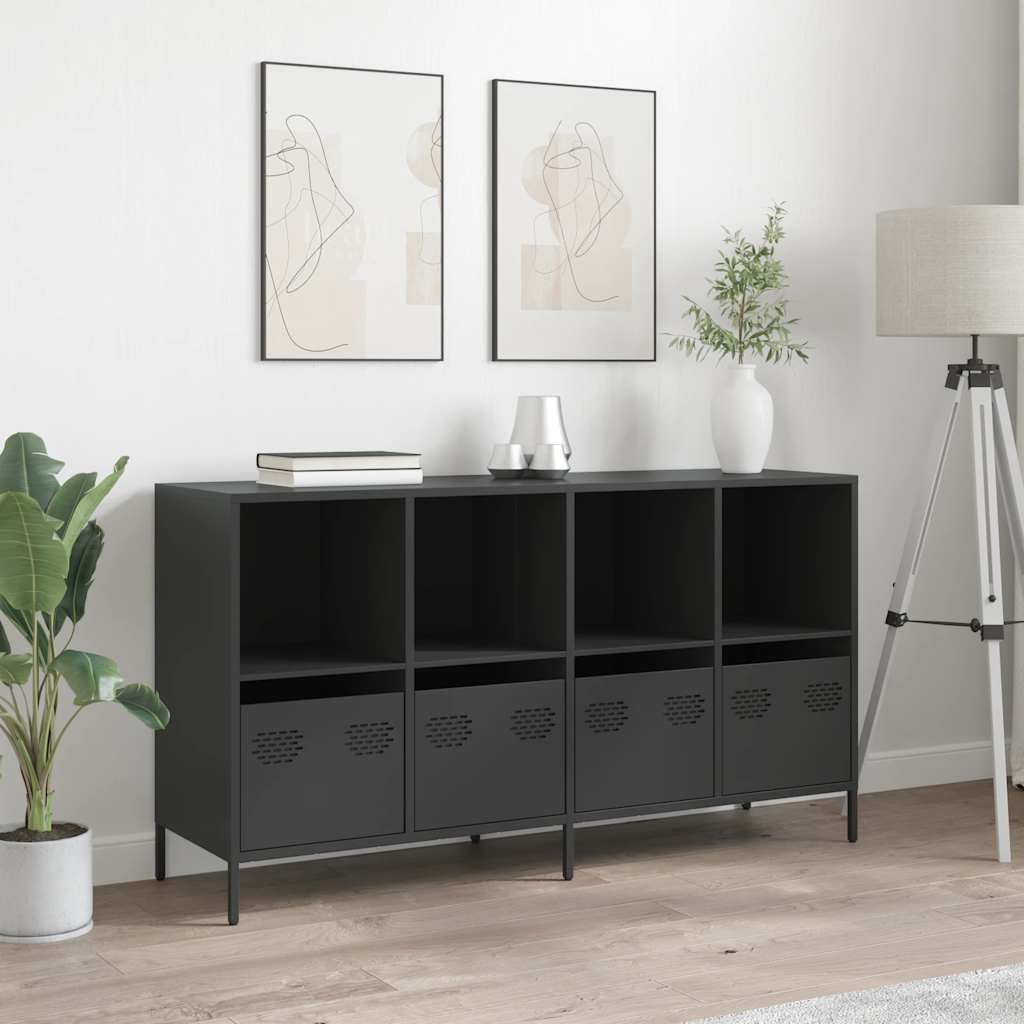 Sideboard Black 135x39x73,5 cm Cold-rolled Steel