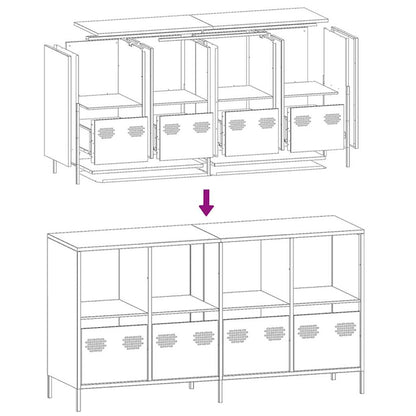 Sideboard Black 135x39x73.5 cm Cold-rolled Steel
