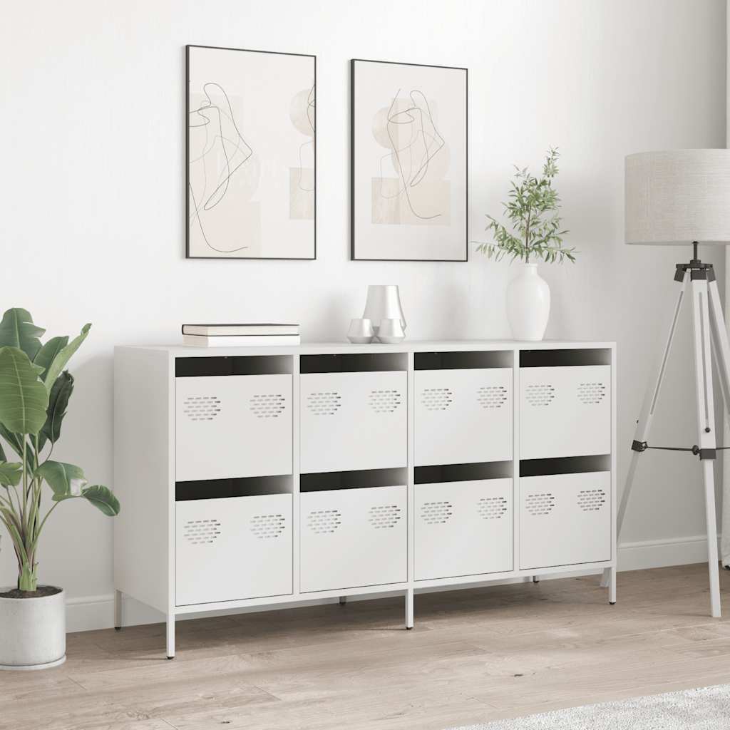 Sideboard White 135x39x73,5 cm Cold-rolled Steel