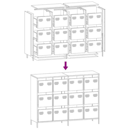 Sideboard Pink 135x39x103,5 cm Cold-rolled Steel