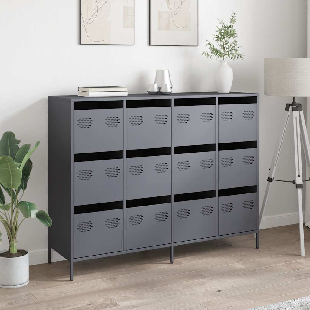 Sideboard Anthracite 135x39x103,5 cm Cold-rolled Steel