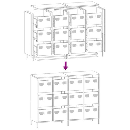 Sideboard Anthracite 135x39x103,5 cm Cold-rolled Steel