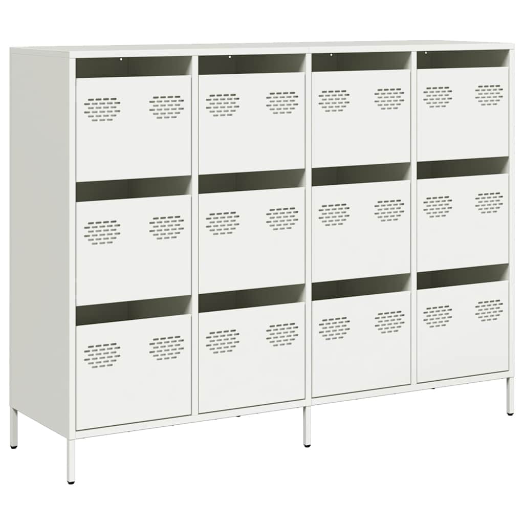Sideboard White 135x39x103,5 cm Cold-rolled Steel
