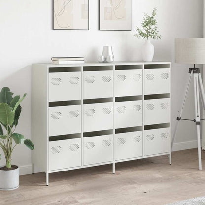 Sideboard White 135x39x103,5 cm Cold-rolled Steel