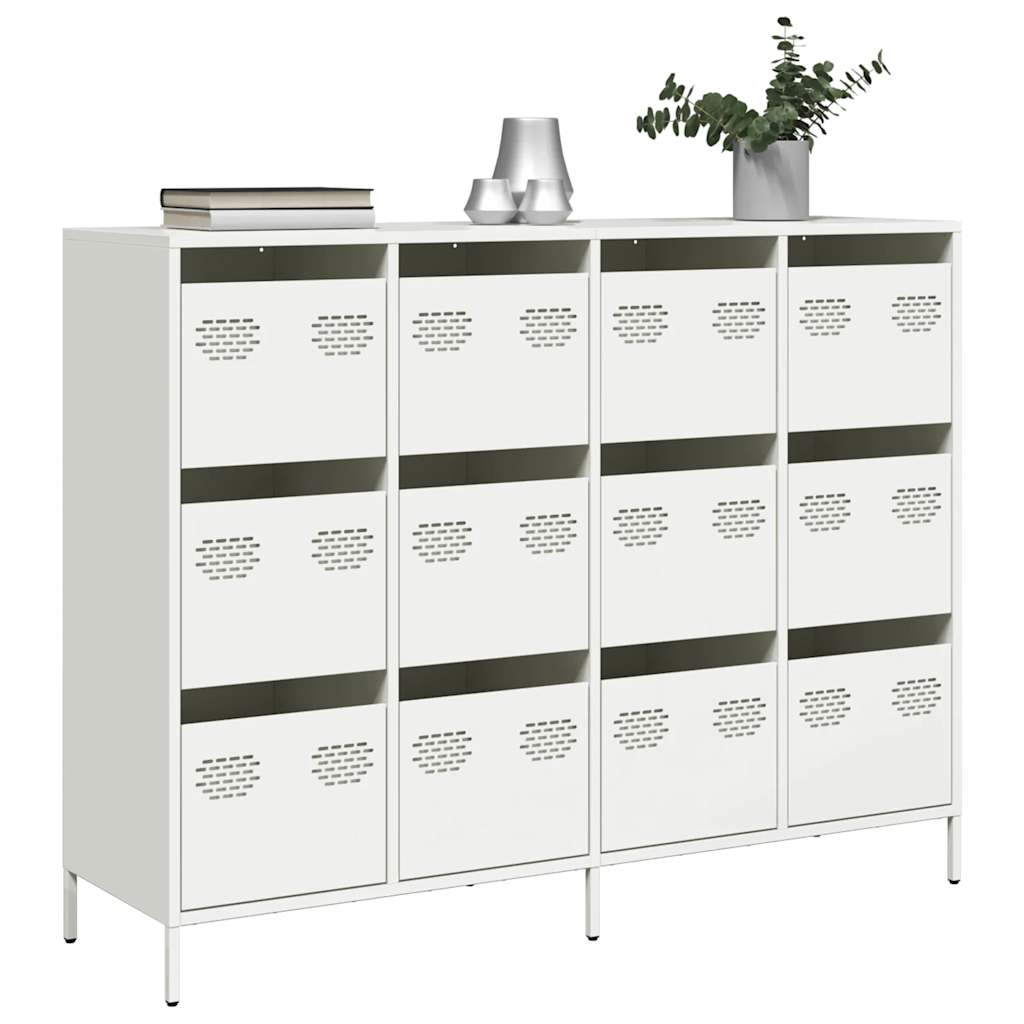 Sideboard White 135x39x103,5 cm Cold-rolled Steel