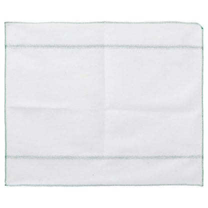 Cleaning Cloths 10 pcs White with Green Stripes 50x60 cm