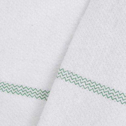 Cleaning Cloths 10 pcs White with Green Stripes 50x60 cm
