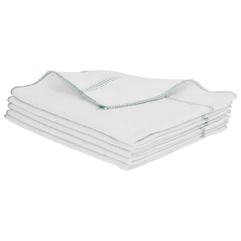 Cleaning Cloths 50 pcs White with Green Stripes 50x60 cm