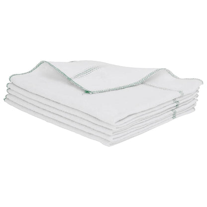 Cleaning Cloths 50 pcs White with Green Stripes 50x60 cm