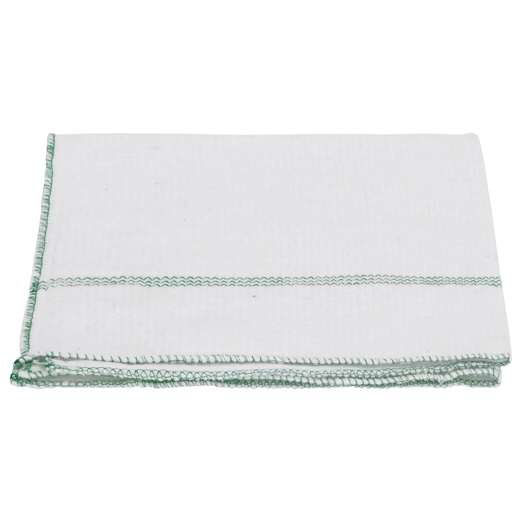 Cleaning Cloths 50 pcs White with Green Stripes 50x60 cm