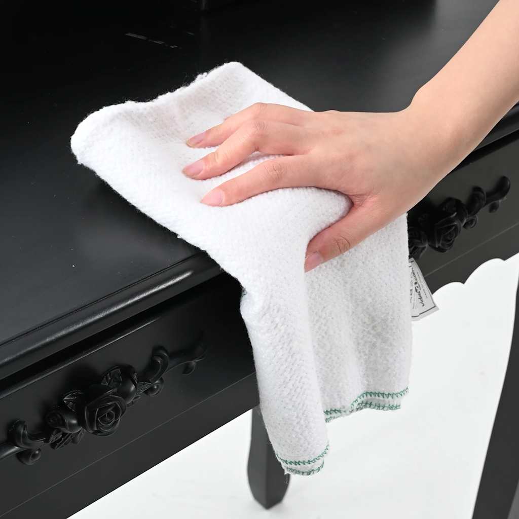 Cleaning Cloths 50 pcs White with Green Stripes 50x60 cm