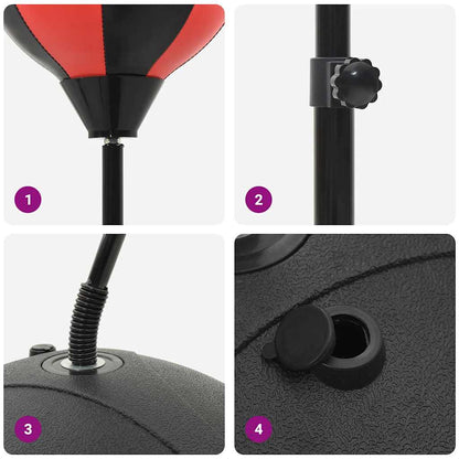 Punching Ball Set with Gloves and Pump Adjustable Height 81-122 cm