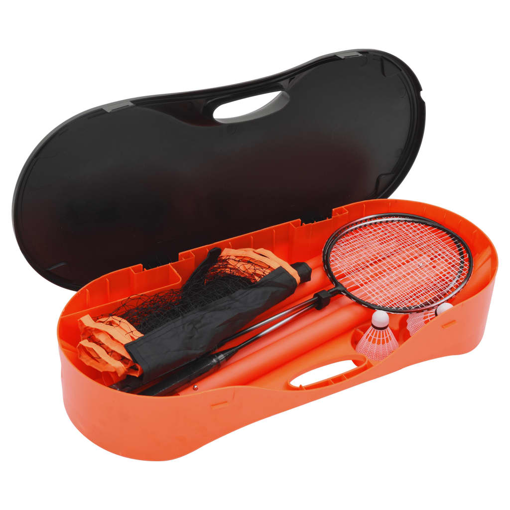 Badminton Set with 2 Rackets, Net & Storage Case 292x30x152 cm