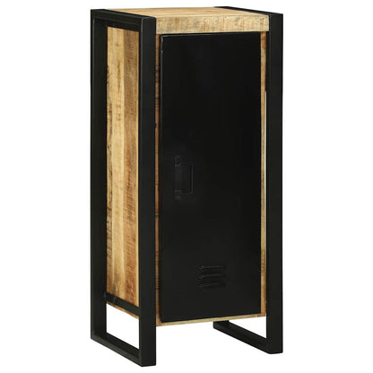 Bathroom Furniture Set 2 pcs Brown and Black Solid Mango Wood