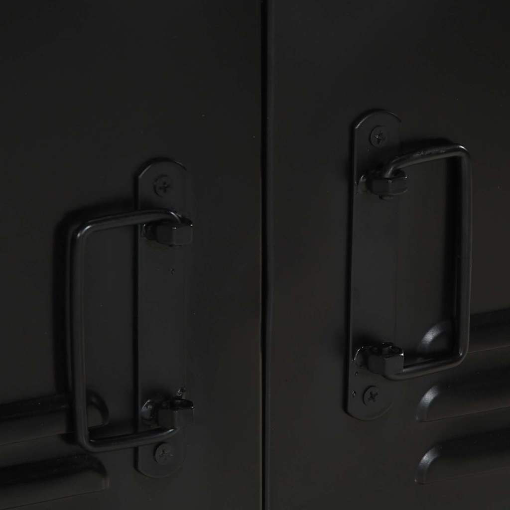 Bathroom Furniture Set 3 pcs Brown and Black Solid Mango Wood