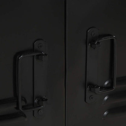 Bathroom Furniture Set 3 pcs Brown and Black Solid Mango Wood