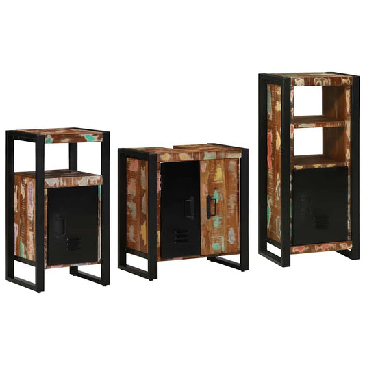 Bathroom Furniture Set 3 pcs Multicolour and Black
