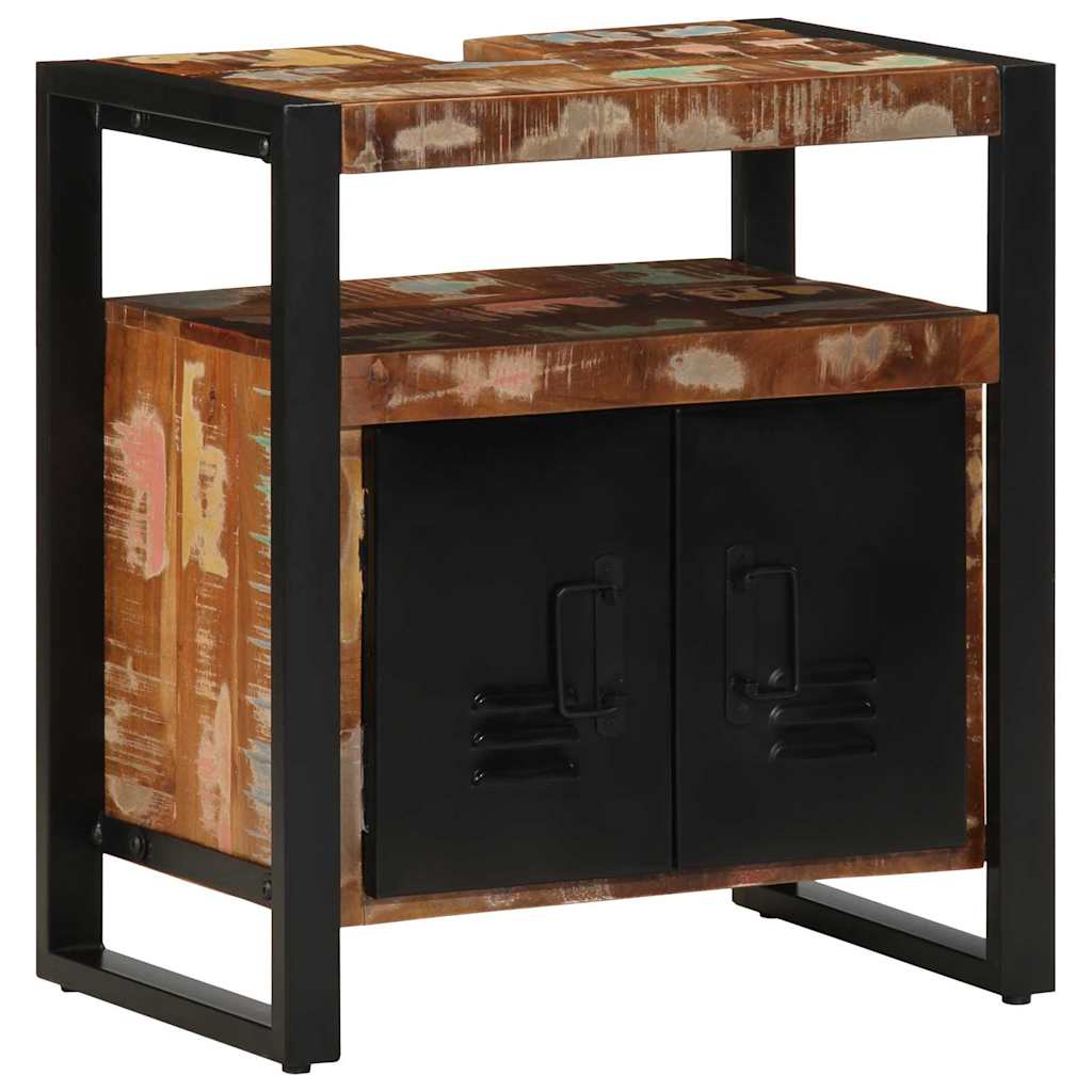 Bathroom Furniture Set with Drawer 4 pcs Solid Reclaim Wood
