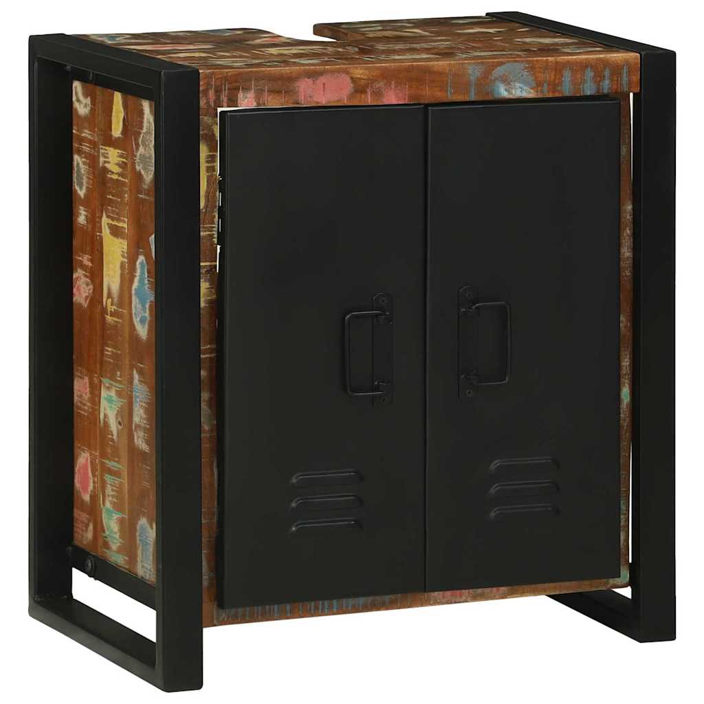 Bathroom Furniture Set with Drawer 4 pcs Solid Reclaim Wood