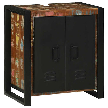 Bathroom Furniture Set with Drawer 4 pcs Solid Reclaim Wood