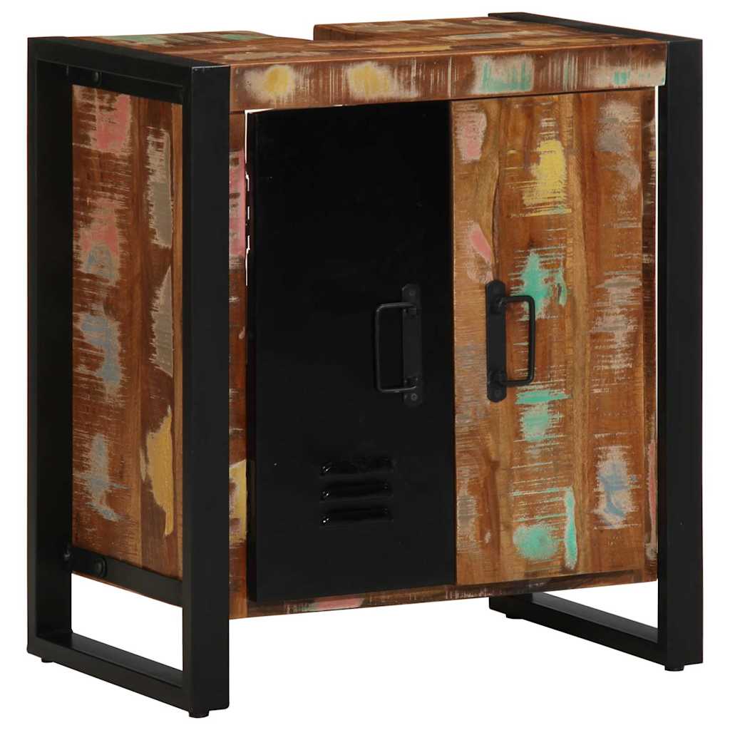 Bathroom Furniture Set with Drawer 4 pcs Solid Reclaim Wood