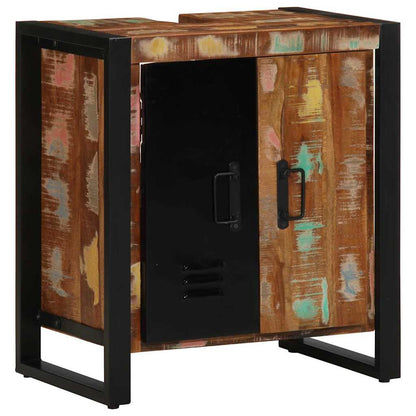Bathroom Furniture Set with Drawer 4 pcs Solid Reclaim Wood