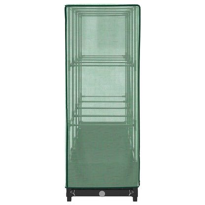 Raised Bed with Greenhouse Cover Rattan Look 160x40x123 cm