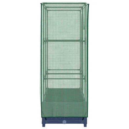 Raised Bed with Greenhouse Cover Rattan Look 80x40x123 cm