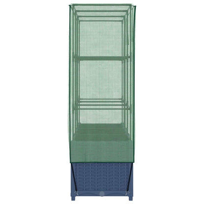 Raised Bed with Greenhouse Cover Rattan Look 120x40x138 cm