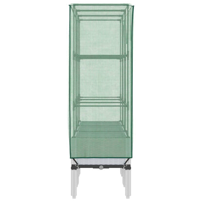 Raised Bed with Greenhouse Cover Rattan Look 120x40x140 cm