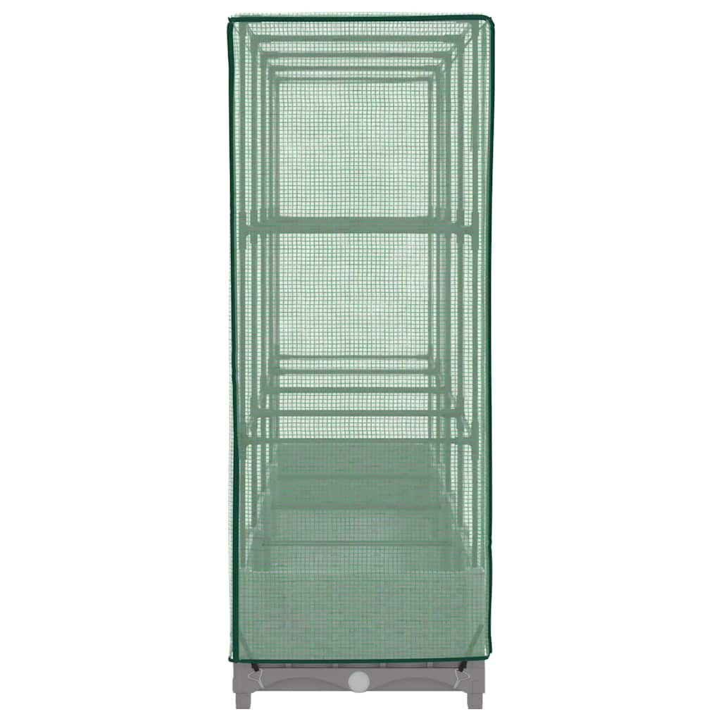 Raised Bed with Greenhouse Cover Rattan Look 160x40x123 cm