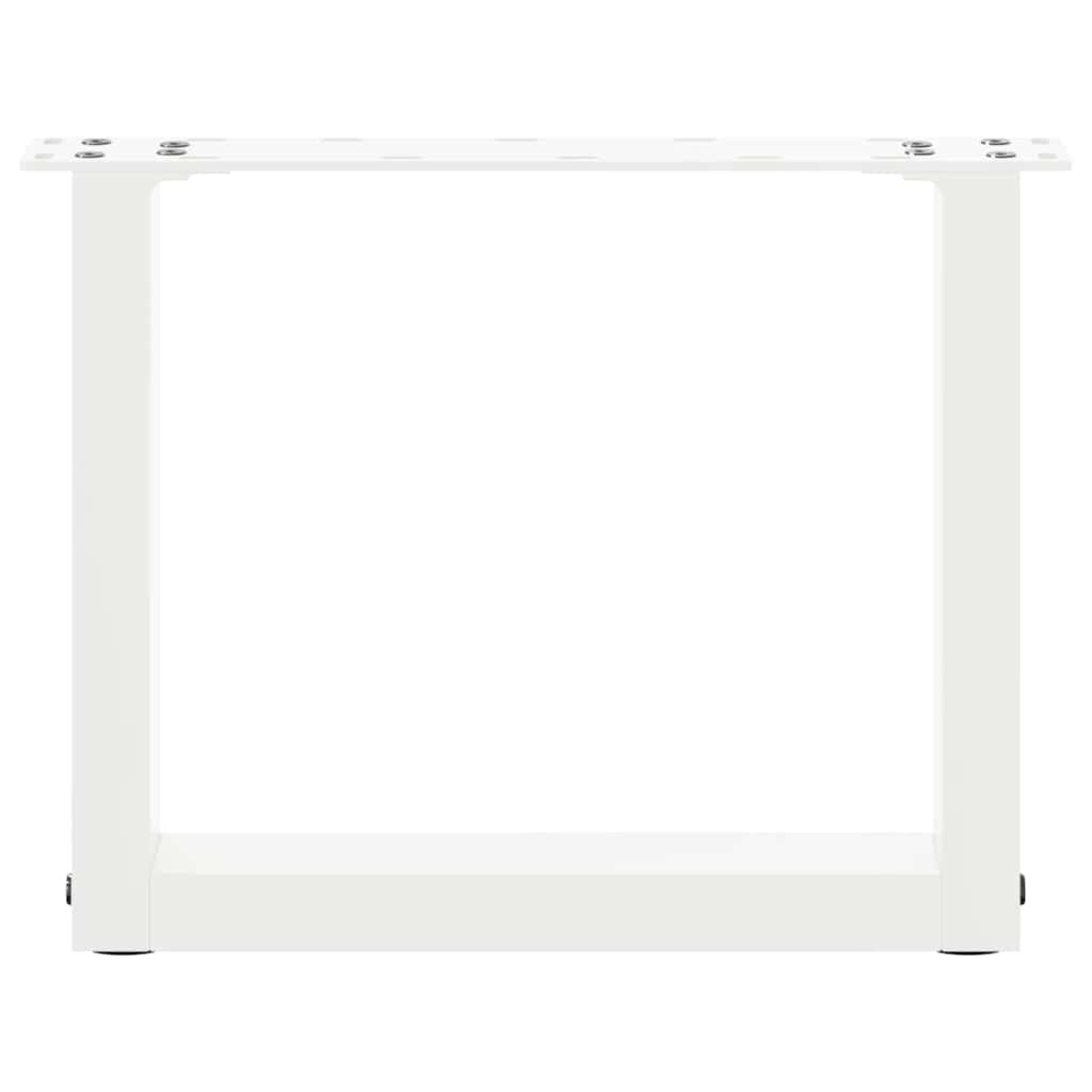 Coffee Table Legs U-Shaped 2 pcs White 30x(30-31) cm Steel