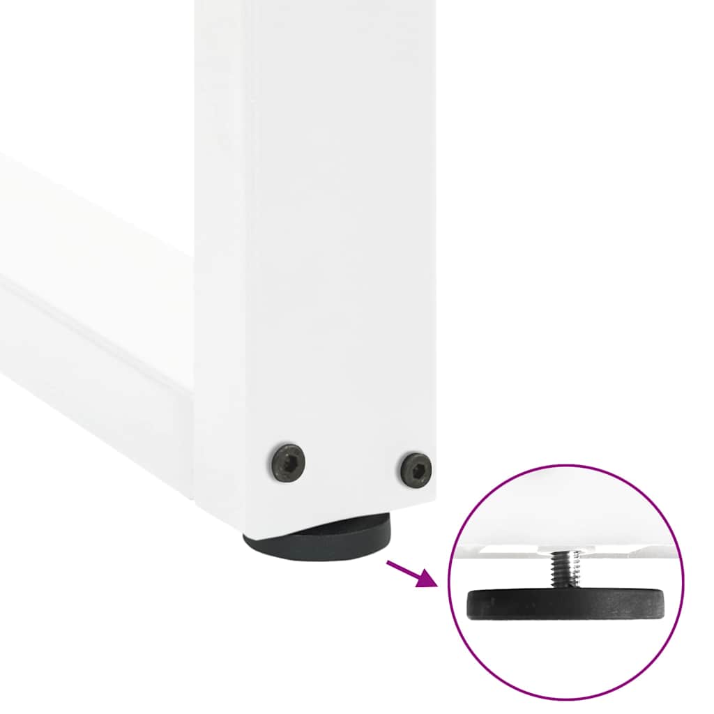 Coffee Table Legs U-Shaped 2 pcs White 30x(30-31) cm Steel