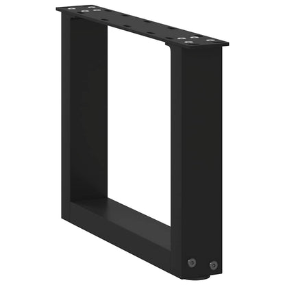 Coffee Table Legs U-Shaped 2 pcs Black 40x(30-31) cm Steel