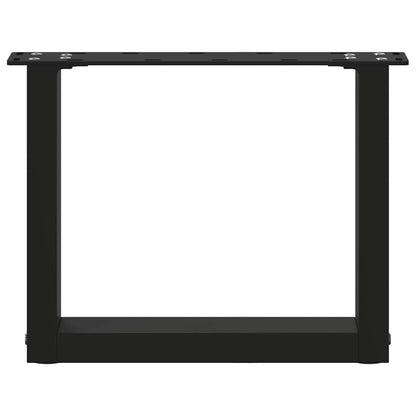 Coffee Table Legs U-Shaped 2 pcs Black 40x(30-31) cm Steel