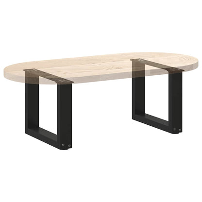 Coffee Table Legs U-Shaped 2 pcs Black 40x(30-31) cm Steel
