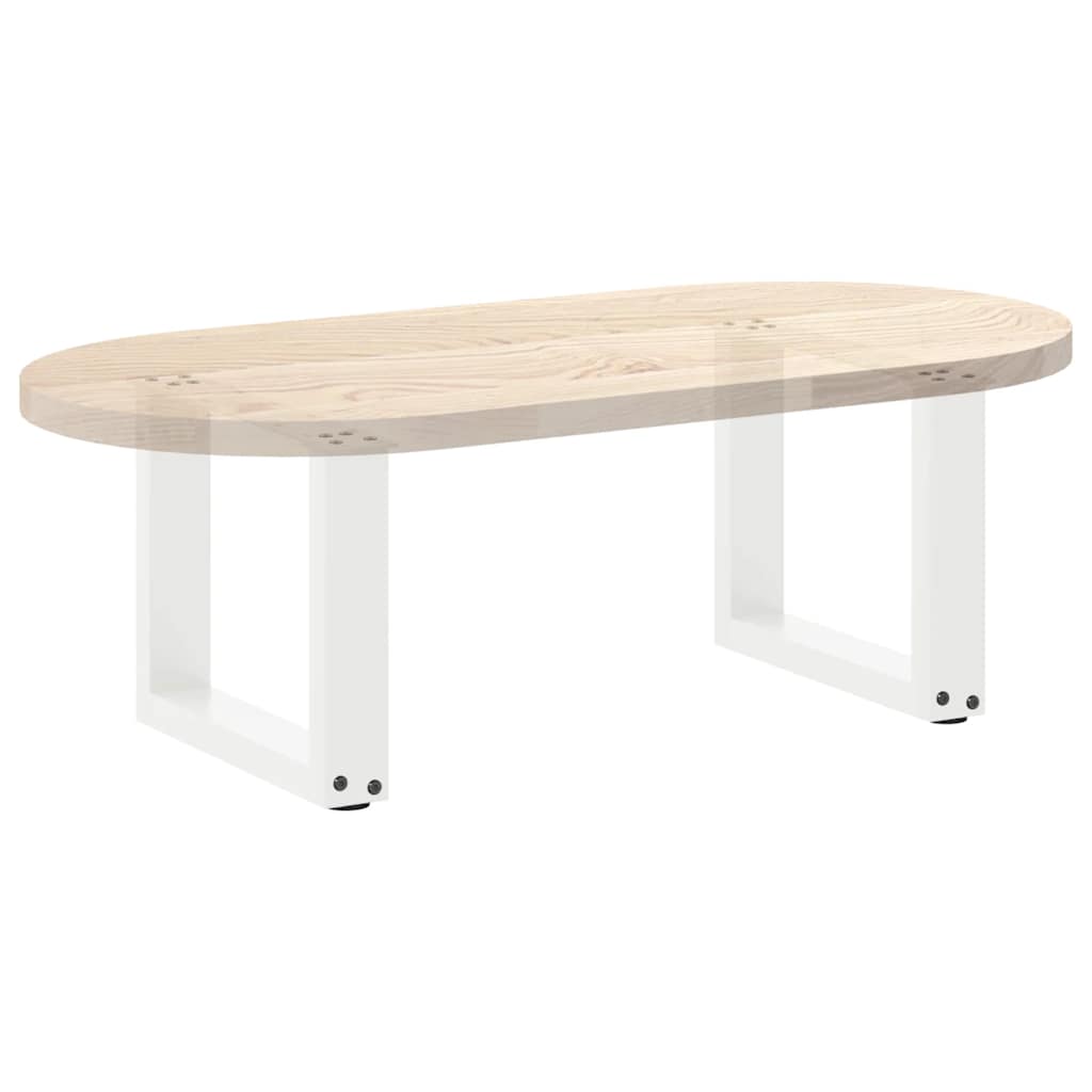 Coffee Table Legs U-Shaped 2 pcs White 40x(30-31) cm Steel